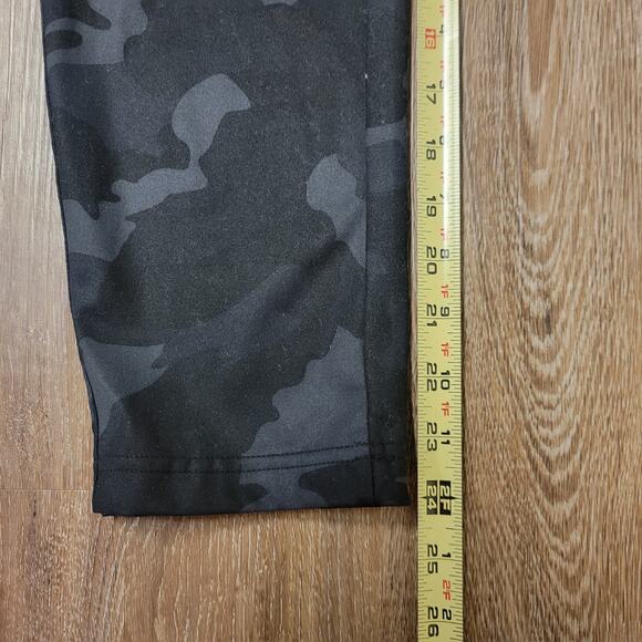Lux Yogalicious Black Camo Pants/Leggings Sz Small, Slash Pockets - Picture 4 of 10